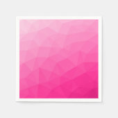 Heet roze verloop geometrisch meshpatroon servet (Voorkant)