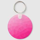 Heet roze verloop geometrisch meshpatroon sleutelhanger (Voorkant)