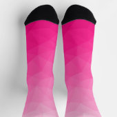 Heet roze verloop geometrisch meshpatroon sokken (Top)