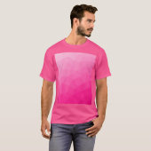 Heet roze verloop geometrisch meshpatroon t-shirt (Voorkant volledig)