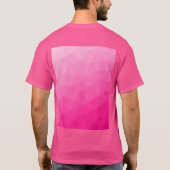 Heet roze verloop geometrisch meshpatroon t-shirt (Achterkant)