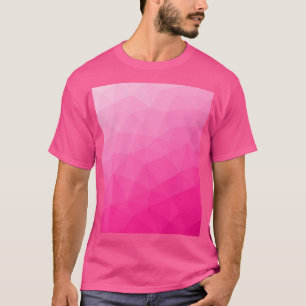 Heet roze verloop geometrisch meshpatroon t-shirt