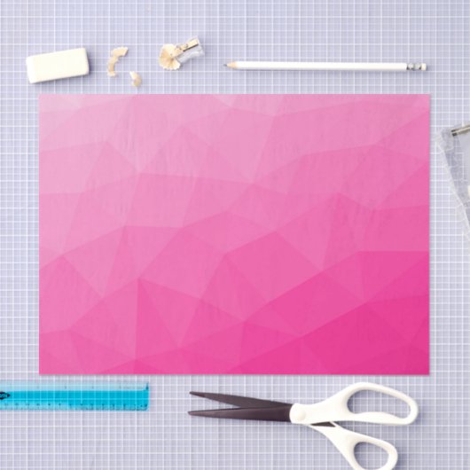Heet roze verloop geometrisch meshpatroon tissuepapier (Craft)