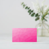 Heet roze verloop geometrisch meshpatroon visitekaartje (Staand voorkant)