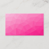 Heet roze verloop geometrisch meshpatroon visitekaartje (Voorkant)