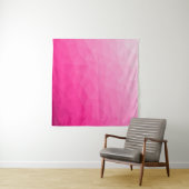 Heet roze verloop geometrisch meshpatroon wandkleed (In Situ (horizontaal))