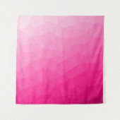 Heet roze verloop geometrisch meshpatroon wandkleed (Voorkant)