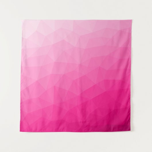 Heet roze verloop geometrisch meshpatroon wandkleed (Voorkant)