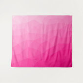 Heet roze verloop geometrisch meshpatroon wandkleed (Voorkant (horizontaal))