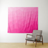 Heet roze verloop geometrisch meshpatroon wandkleed (In Situ (horizontaal))