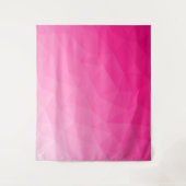 Heet roze verloop geometrisch meshpatroon wandkleed (Voorkant)