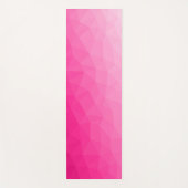 Heet roze verloop geometrisch meshpatroon yogamat (Voorkant)