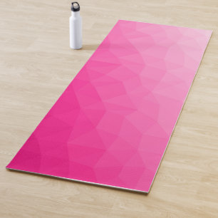 Heet roze verloop geometrisch meshpatroon yogamat