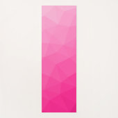 Heet roze verloop geometrisch meshpatroon yogamat (Voorkant)