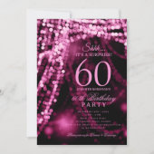 Heet Roze | Verrassingsfeest 60e Verjaardag Kaart (Voorkant)