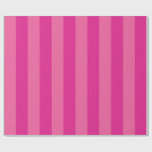 Heet Roze Verticaal Streeppatroon Cadeaupapier (Vlak)