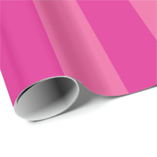 Heet Roze Verticaal Streeppatroon Cadeaupapier