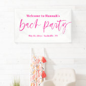 Heet Roze Vet Bachelorette Party Welkom Banner (Insitu)