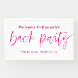 Heet Roze Vet Bachelorette Party Welkom Banner
