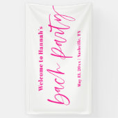 Heet Roze Vet Bachelorette Party Welkom Banner (Verticaal)