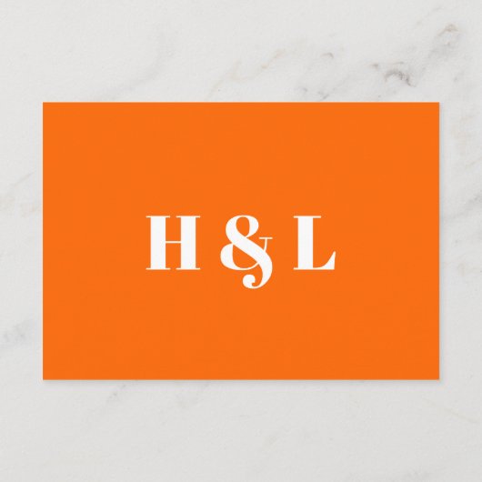 Heet Roze Vette Bruiloft Details Kaart (Achterkant)