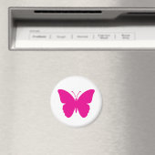 Heet Roze Vlinderontwerp Rond Magneet (Insitu (Vaatwasser))