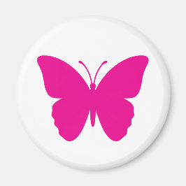 Heet Roze Vlinderontwerp Rond Magneet