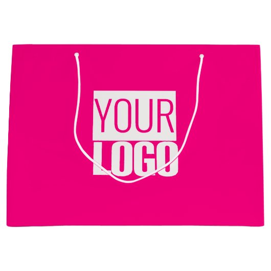 Heet Roze - voeg vet logo toe Groot Cadeauzakje (Voorkant)