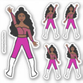 Heet Roze Vonk Danser Stickers #1 (Voorkant)