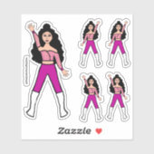 Heet Roze Vonk Danser Stickers #2 (Vel)