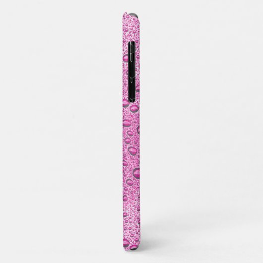 Heet roze waterdruppels Case-Mate iPhone case (Achterkant/links)