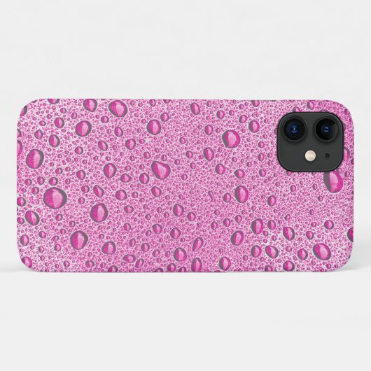 Heet roze waterdruppels Case-Mate iPhone case (Achterkant (horizontaal))