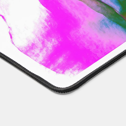 Heet roze waterverven bureaumat (Hoek)