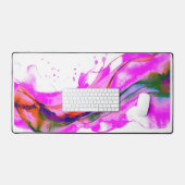 Heet roze waterverven bureaumat (Keyboard & Muis)