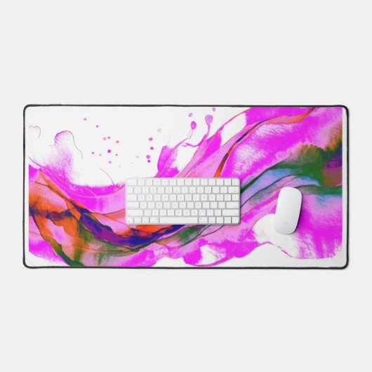 Heet roze waterverven bureaumat (Keyboard & Muis)
