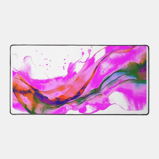 Heet roze waterverven bureaumat (Voorkant)