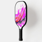 Heet roze waterverven pickleball paddle (Links)