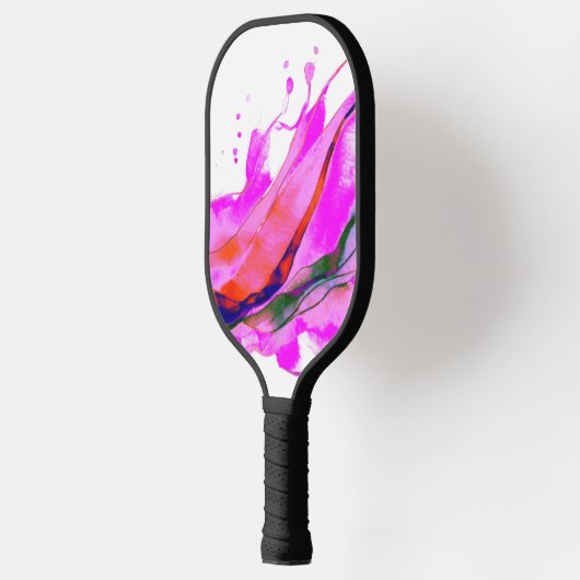 Heet roze waterverven pickleball paddle (Links)