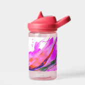 Heet roze waterverven waterfles (Links)