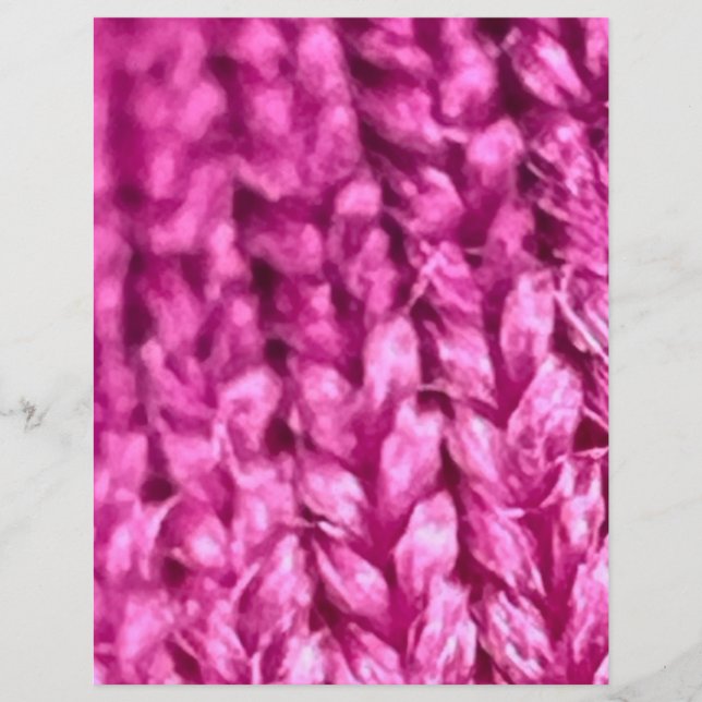 Heet Roze Weave Closeup Scrapbook Papier (Voorkant)
