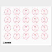 Heet Roze Westerse Meisjesuitgansfeestje Ronde Sticker (Vel)