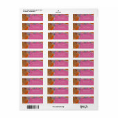 Heet Roze Wilde Bloem Bruiloft RSVP Retouradres Etiket (Full Sheet)