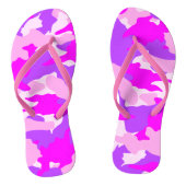 Heet Roze Wit en Paarse Camo Militaire Teenslipper Teenslippers (Voetbed)