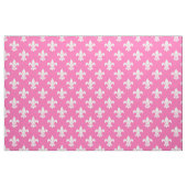 Heet roze, wit Fleur De Lis patroon Stof (Fat Quarter)