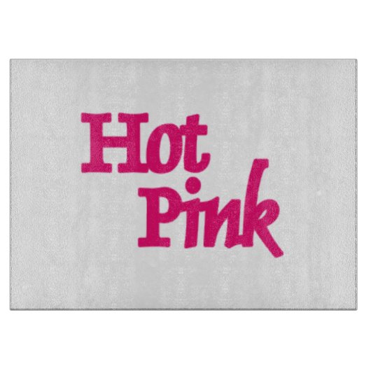 Heet Roze wit glas snijplank (Voorkant)