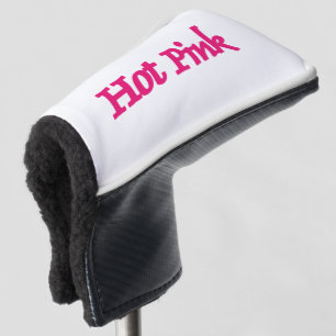 Heet Roze Wit golfclub putter hoofd cover
