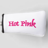 Heet Roze Wit golfclub putter hoofd cover (Voorkant)