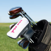 Heet Roze Wit golfclub putter hoofd cover (Insitu)