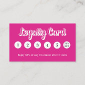 Heet roze wit qr code foto make-up klantenkaartje (Voorkant)