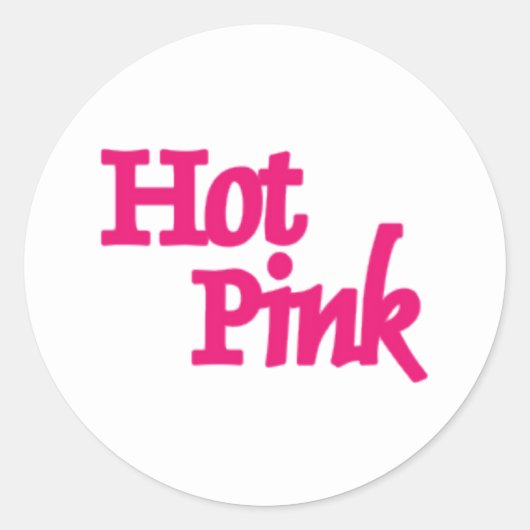 Heet Roze wit rond grote stickers (Voorkant)